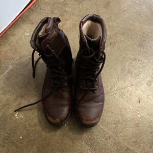 UGG Women's Dark Brown Lace Up Boots